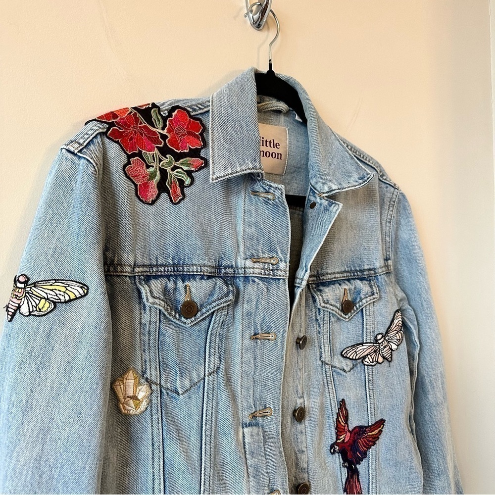 ARITZIA-“LITTLE Moon” Dianthus Patch Embroidered Jacket (Size:XS) - Picture 7 of 13